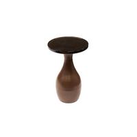 BEISTELLTISCH MOKKA Braun Glas - Braun/Kupferfarben, Glas/Metall (30/30/45cm) - KAWOLA