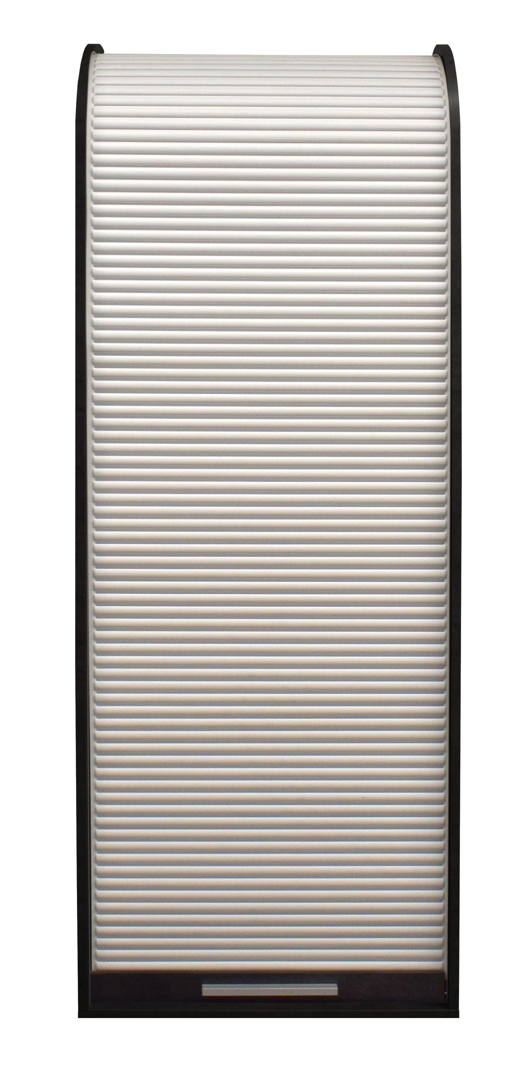 JALOUSIESCHRANK Eadith 69 x 44 x 192 Rollladenschrank Schwarzstahl/Weiß - Schwarz/Weiß, Holz (69/192/44cm) - 58aufmkessel