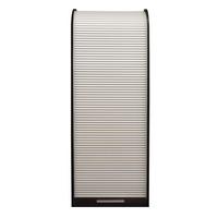 JALOUSIESCHRANK Eadith 69 x 44 x 192 Rollladenschrank Schwarzstahl/Weiß - Schwarz/Weiß, Holz (69/192/44cm) - 58aufmkessel