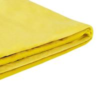 BETTRAHMENBEZUG Samtstoff 160/200 cm Gelb Fitou - Gelb, Textil (170/214cm) - Beliani