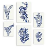 POSTER Set Mit 6 Verlockend Schrägen A3 & A4 Rahmenlos - Klar, Papier (29/3cm) - Nacnic