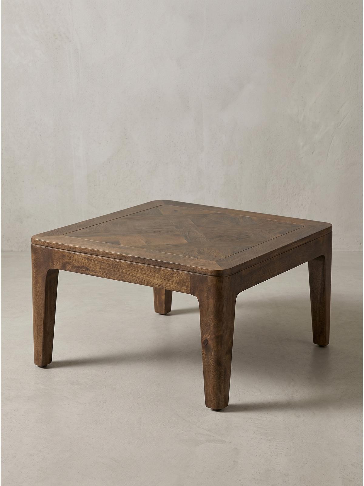 SOFATISCH LOIRE, Mango Massivholz, handgefertigt, Nussbaum-Mango, 60 x 60 x 32 cm - Braun, Mangoholz/Holz (60/60/32cm) - KADIMA DESIGN