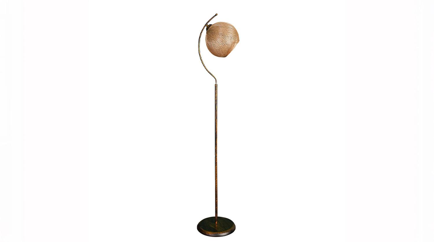 STEHLAMPE VESUVIA Gold Metall - Goldfarben, Metall (30/30/165cm) - KAWOLA