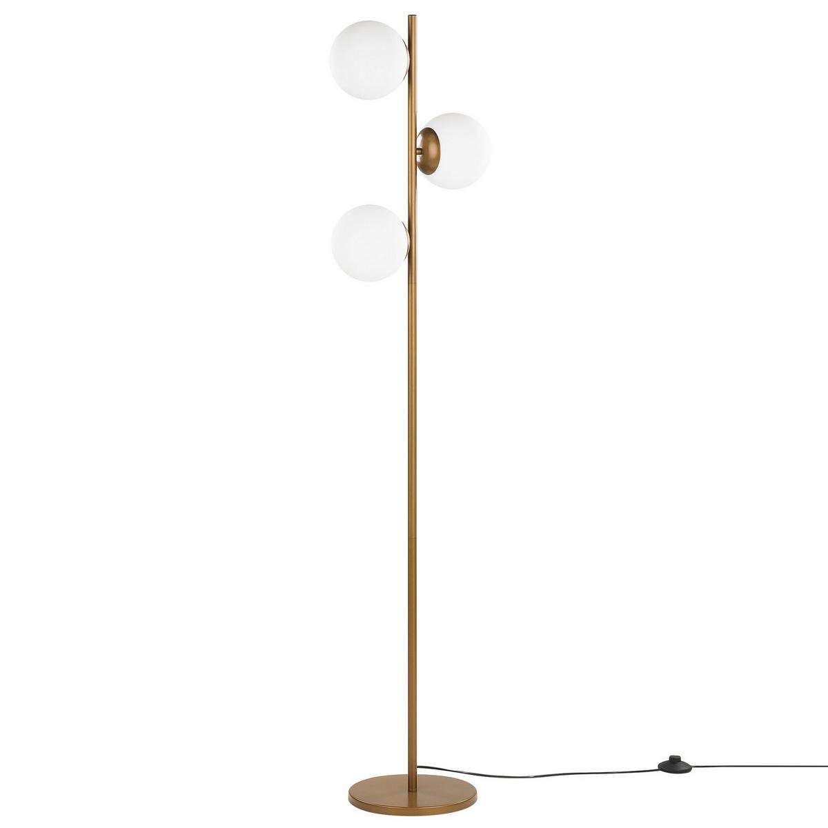 STEHLAMPE 153 cm Wadi - Goldfarben, Metall (35/35/153cm) - Beliani