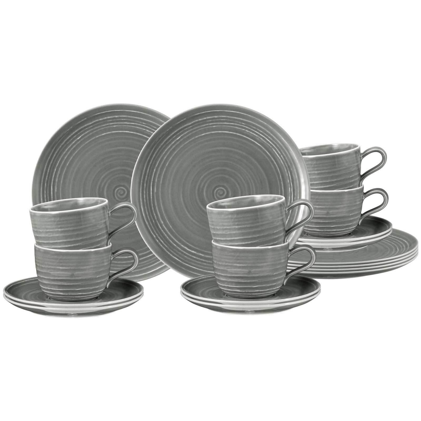 KAFFEESERVICE Terra Perlgrau 18-tlg. - Grau, Keramik (2/2/2cm) - Seltmann Weiden