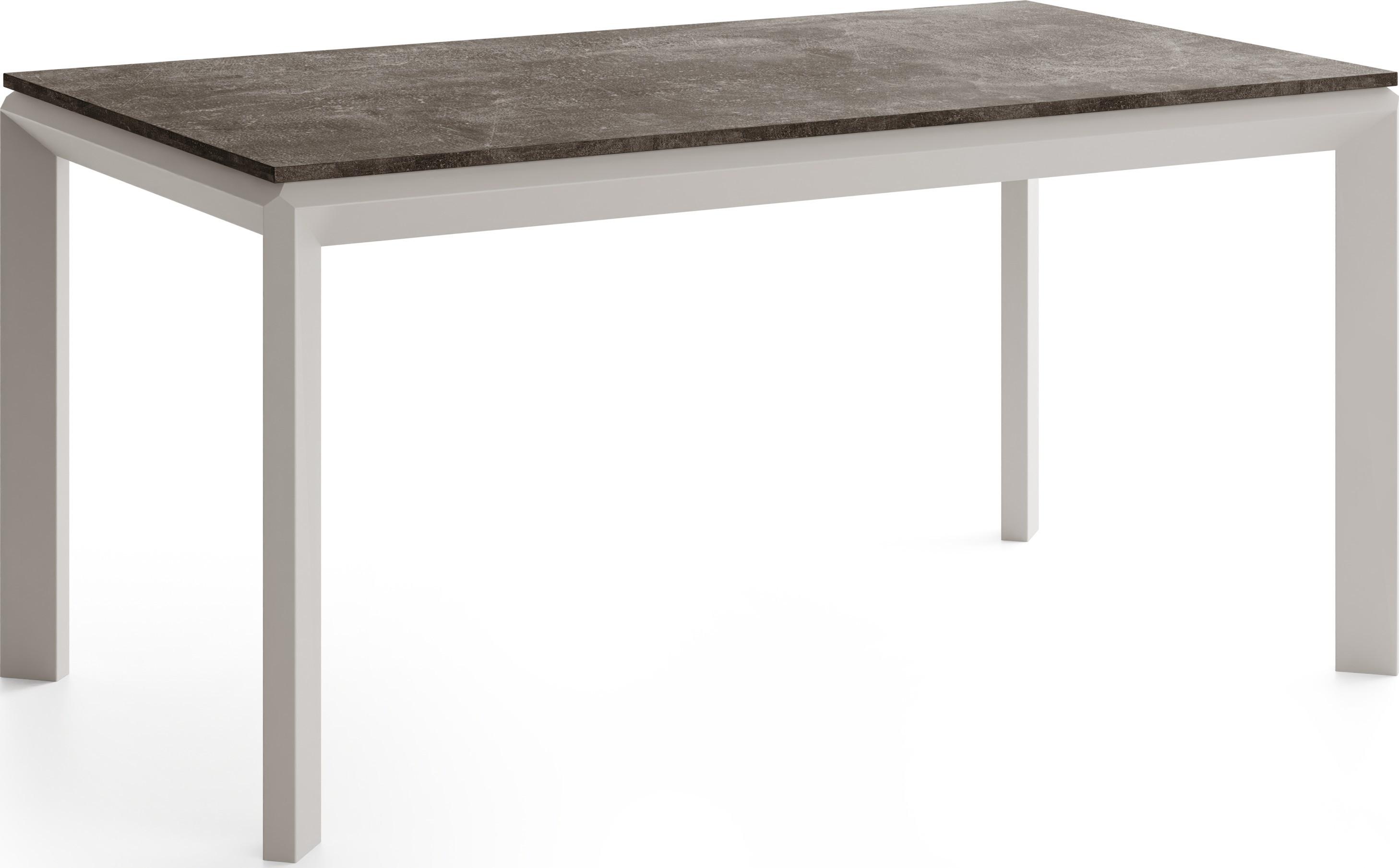 ESSTISCH Elan rechteckig ausziehbar verlängerbar mit Schwarzen Metallbeinen, Beton Dunkelgrau 180-270/90/76 cm - Kaschmir/Dunkelgrau, Holzwerkstoff/Metall (90/270/76cm) - WFL GROUP