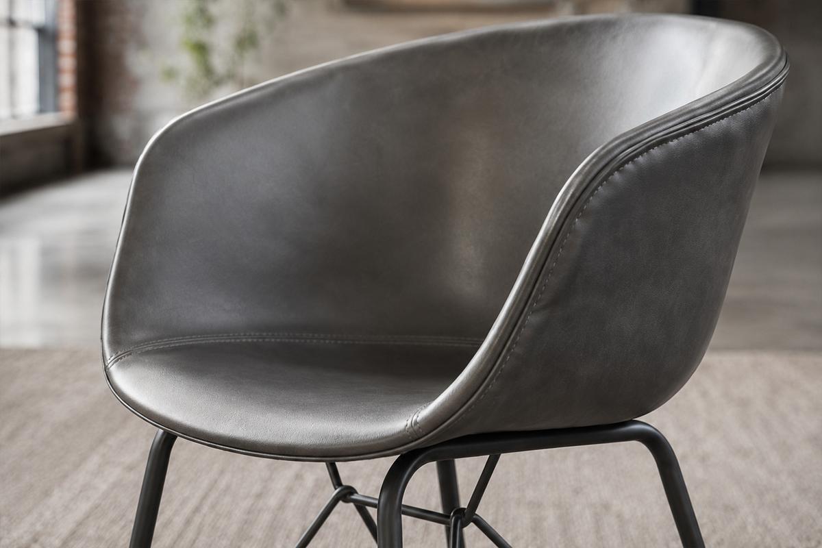 STUHL DANI Braun Kunstleder (4er-Set) - Braun, Leder (60/79/52cm) - KAWOLA