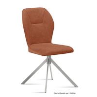 ESSZIMMERSTUHL (8er-Set) Dorthy 51x92x60 Edelstahl/Cognac - Edelstahlfarben/Cognac, Kunststoff (60/92/51cm) - 58aufmkessel