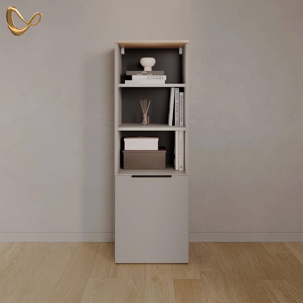 UNIVERSALSCHRANK Piave Greige mit einer Tür - Greige, Holzwerkstoff (40.2/120/40cm) - Livinity®