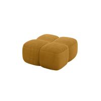 POUF Miko-Puf 90x90x45 cm Senfgelb Cord Modular Sitzhocker - Schwarz/Honig, Holzwerkstoff/Kunststoff (90/43/90cm) - ALTDECOR