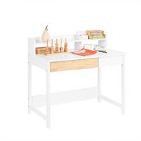 SCHREIBTISCH Weiß-Natur - Weiß/Naturfarben, Holzwerkstoff (59/100/95cm) - SoBuy