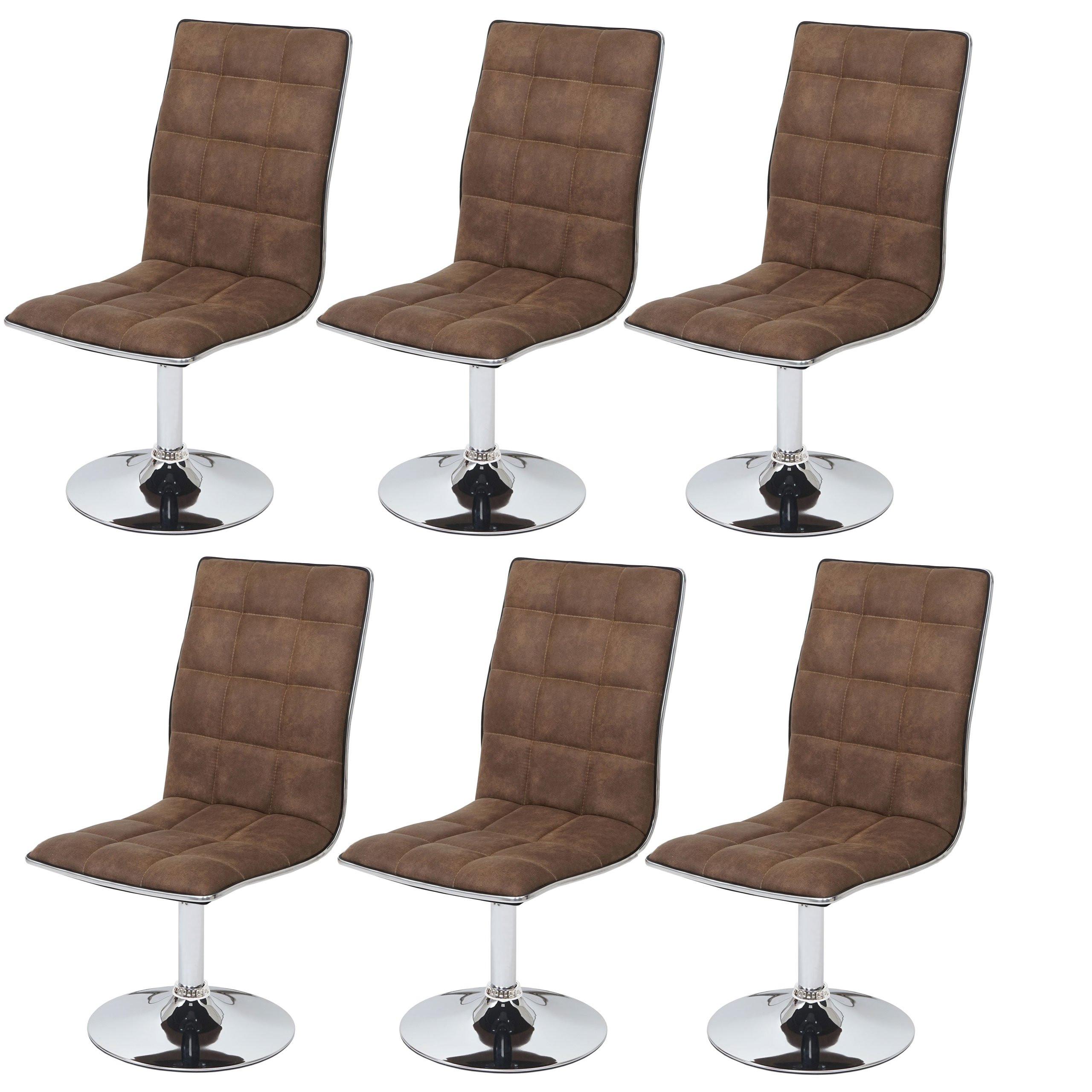 ESSZIMMERSTUHL Braun 6er-Set - Braun, Textil (43/103/54cm) - MCW