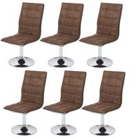 ESSZIMMERSTUHL Braun 6er-Set - Braun, Textil (43/103/54cm) - MCW