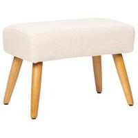 HOCKER Takoma 30/50/35 cm - Beige, Textil (50/35/30cm) - Beliani