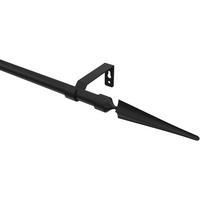 GARDINENSTANGE Olymp Lorenzo 140 cm, 1-läufig (ohne Ringe), 16 mm Ø Schwarz - Schwarz, Metall (140cm) - INTERDECO