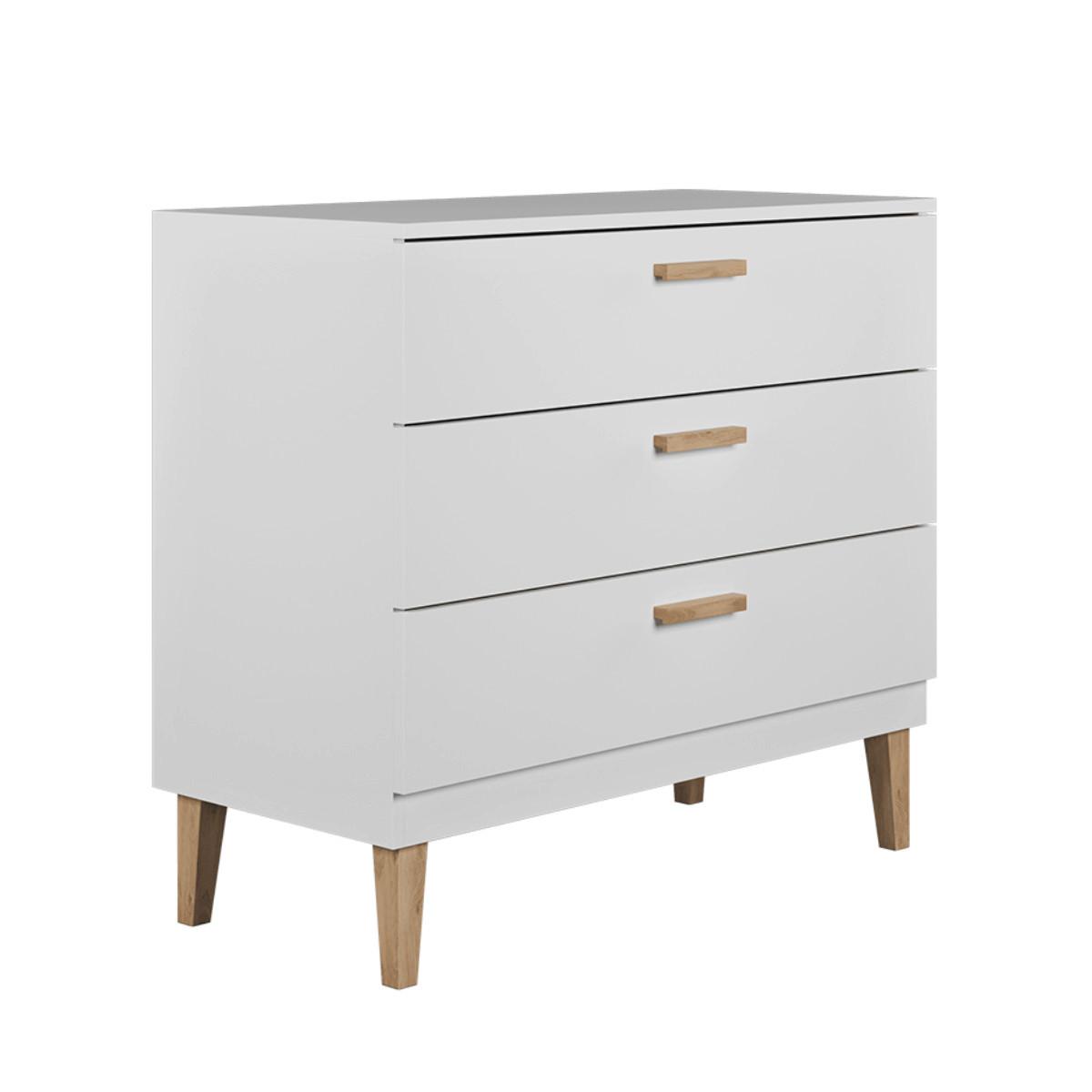 KINDERKOMMODE Kubi Weiß - Weiß, Holzwerkstoff (100/47/90cm) - Petits-meubles