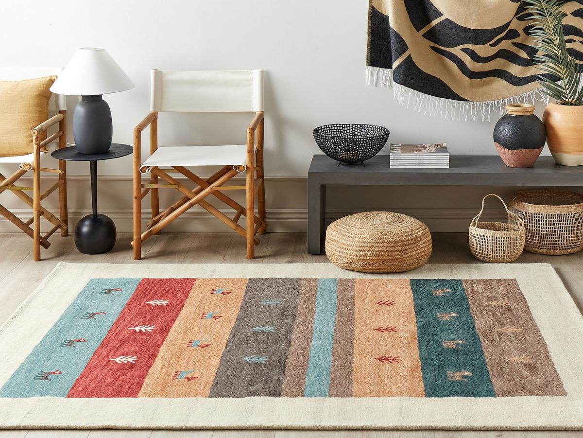 KURZFLOR-GABBEH Sarilar 230/160 cm - Multicolor, Textil (160/230cm) - Beliani