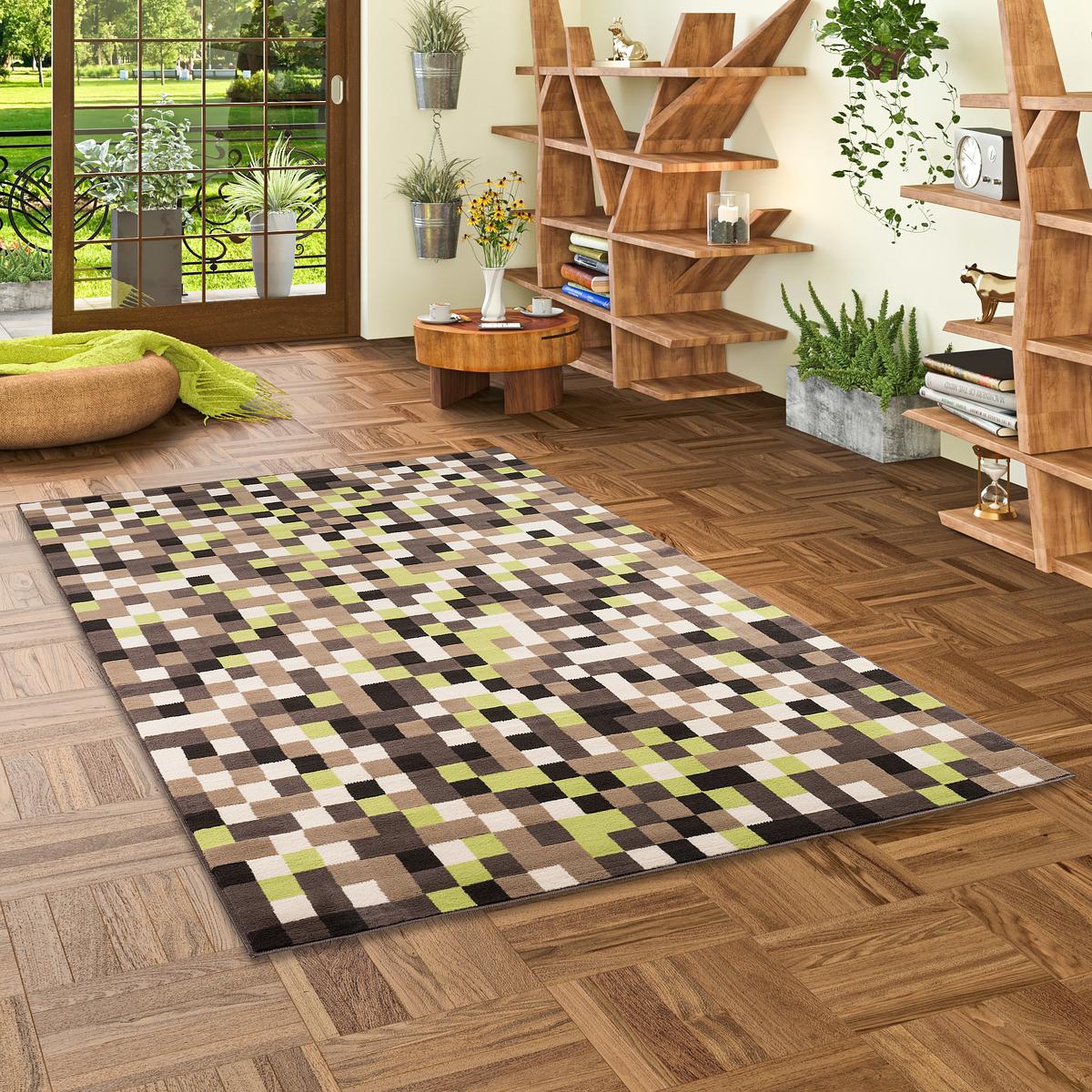 TEPPICH MODERN TRENDLINE PIXEL - Beige, Textil (120/170cm) - Pergamon