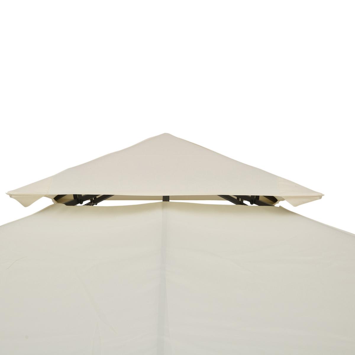 ERSATZDACH Dach für Metall-Gartenpavillon Pavillon Partyzelt Gartenzelt 3x3 - Weiß, Kunststoff (300/18/300cm) - Outsunny