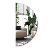 SPIEGEL 25x50 cm Halbrund - Transparent, Glas (25/50/0.4cm) - Wallfluent