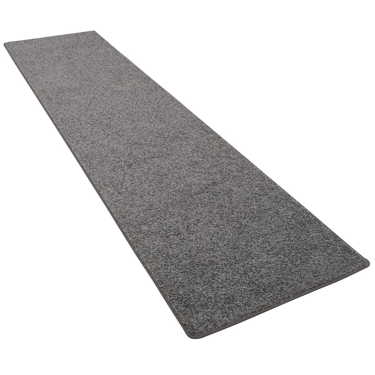 HOCHFLOR VELOURS TEPPICH LÄUFER MONA - Grau, Textil (80/200cm) - Snapstyle