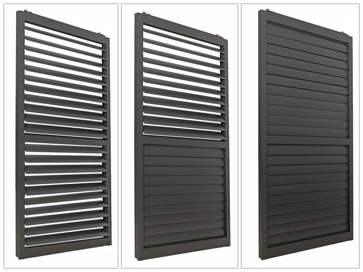 SCHIEBETÜR FÜR PERGOLA 3ER-SET Anthrazit 3er-Set-Set - Anthrazit, Metall (272/206/11cm) - MCW