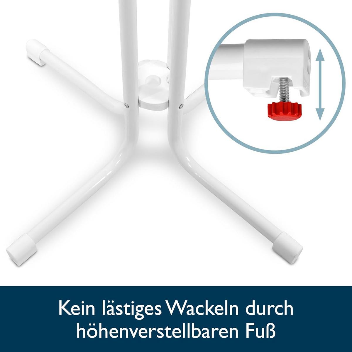 STEHTISCH Bellini Ø80xH110cm Weiß (2tlg) - Weiß, Holz/Metall (80/80/110cm) - Beautissu 