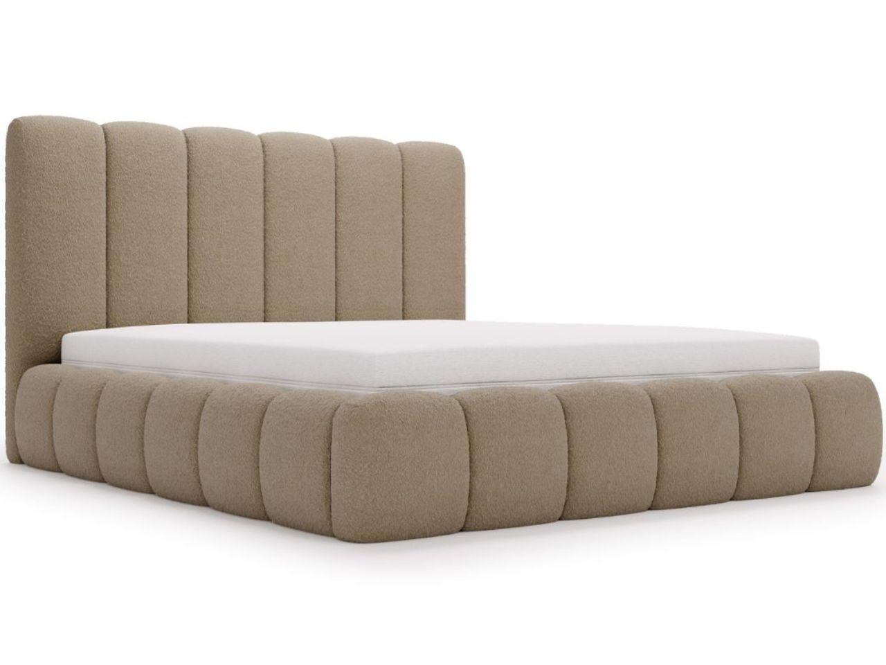 POLSTERBETT Imperial 180x200 Bouclé-Stoff Braun - Braun, Textil (180/200cm) - Graingold