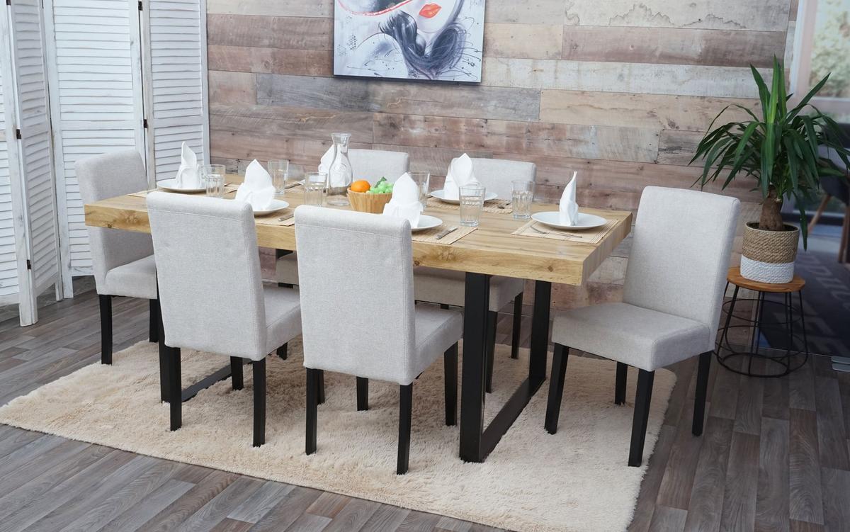 ESSZIMMERSTUHL Beige 6er-Set - Beige, Textil (43/90/48cm) - MCW