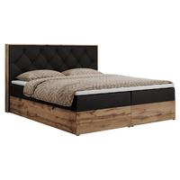 BOXBETT VENETO 200/200 Schwarz Kunstleder - H3 - Schwarz, Holz/Textil (200/200cm) - MKS