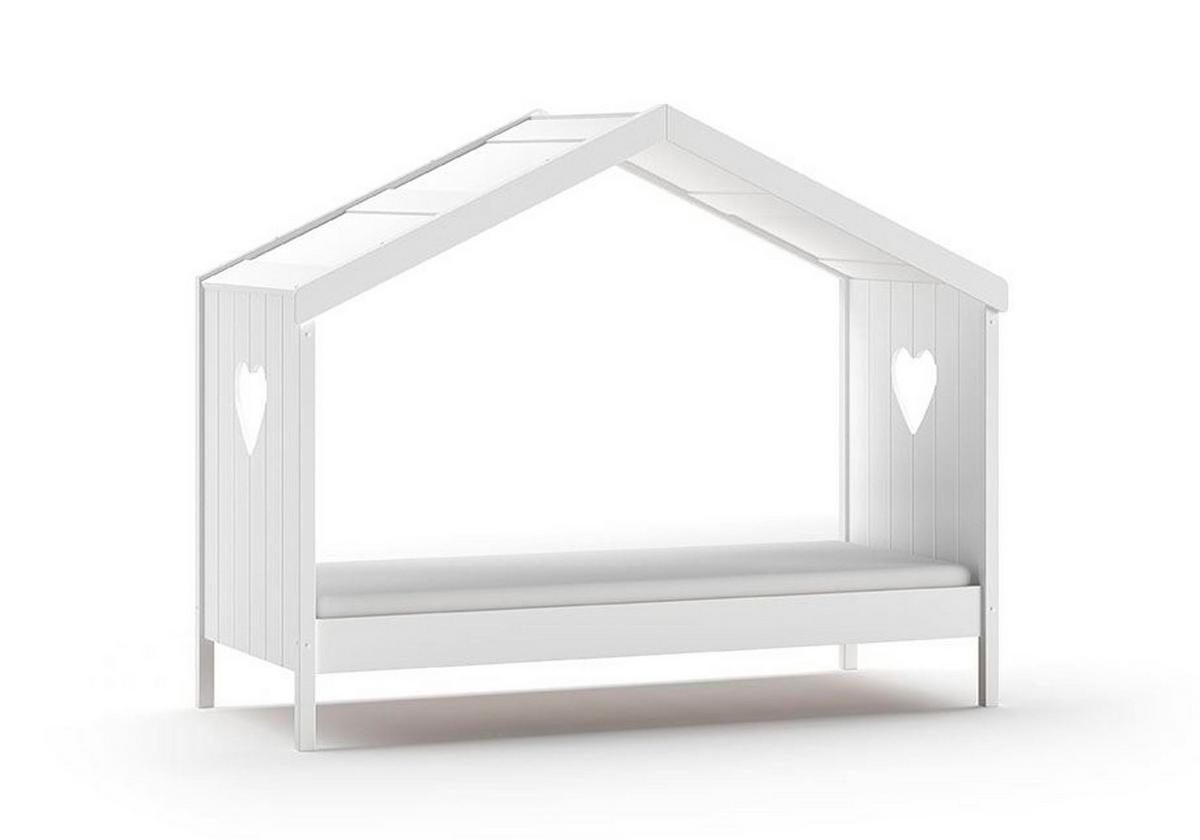HAUSBETT Kamila 1 213x172x99 aus Massivholz+MDF in Weiß - Weiß, Holz (90/200cm) - 58aufmkessel