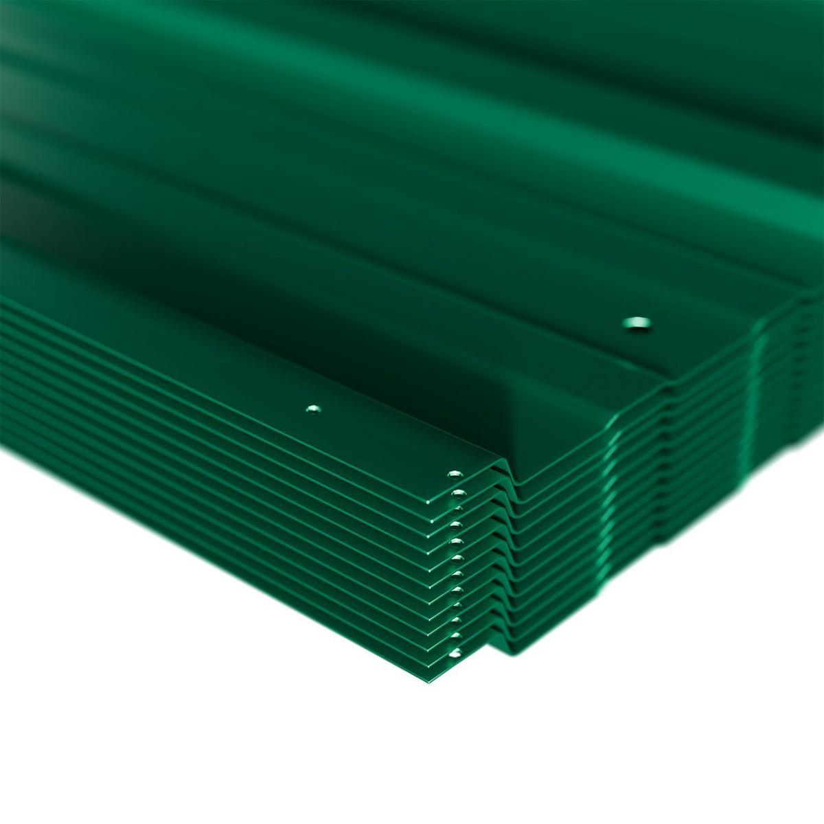 PROFILBLECH Grün 110x45 cm 14er-Set - Grün, Metall (45/110cm) - Juskys