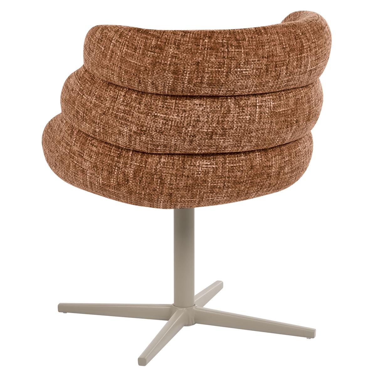 ESSZIMMERSTUHL drehbar Stoff Goldbraun Youngstown - Taupe, Textil/Metall (59/78/63cm) - Beliani
