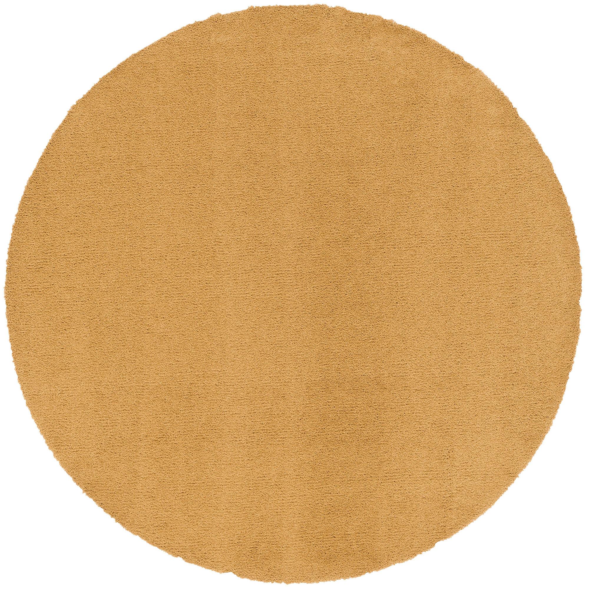 LUXUS HOCHFLOR SHAGGY TEPPICH VELVET RUND - Currygelb, Textil (160/160cm) - Snapstyle