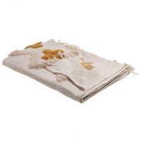 DECKE Helles Beige Adoni 130/180 cm - Beige, Naturmaterialien/Textil (130/180cm) - Beliani
