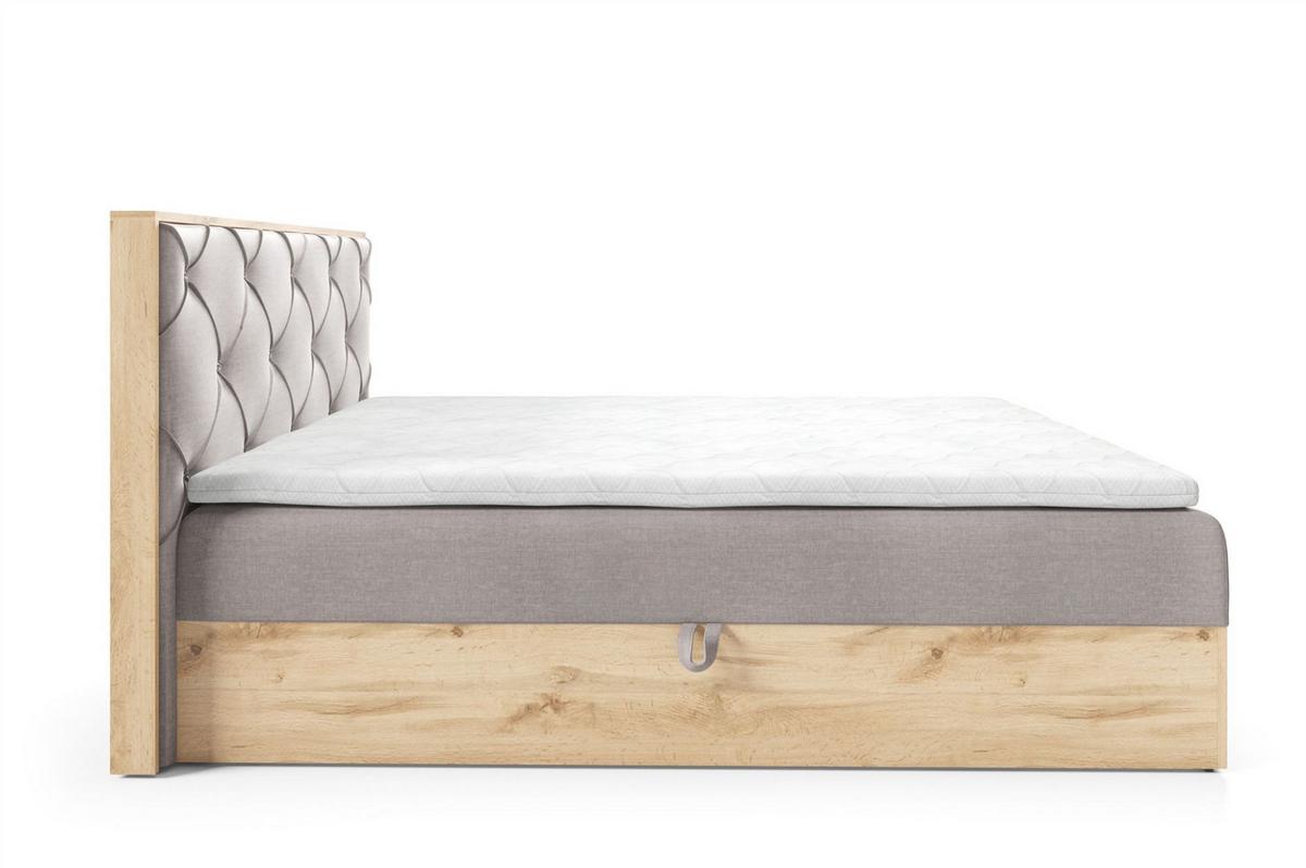 BOXBETT Helios - Grün, Holzwerkstoff/Textil (180/200cm) - Fun Möbel