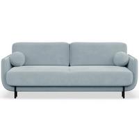 SCHLAFSOFA Ovals Hellblau - Schwarz/Hellblau, Textil/Metall (236/95/96cm) - Selsey