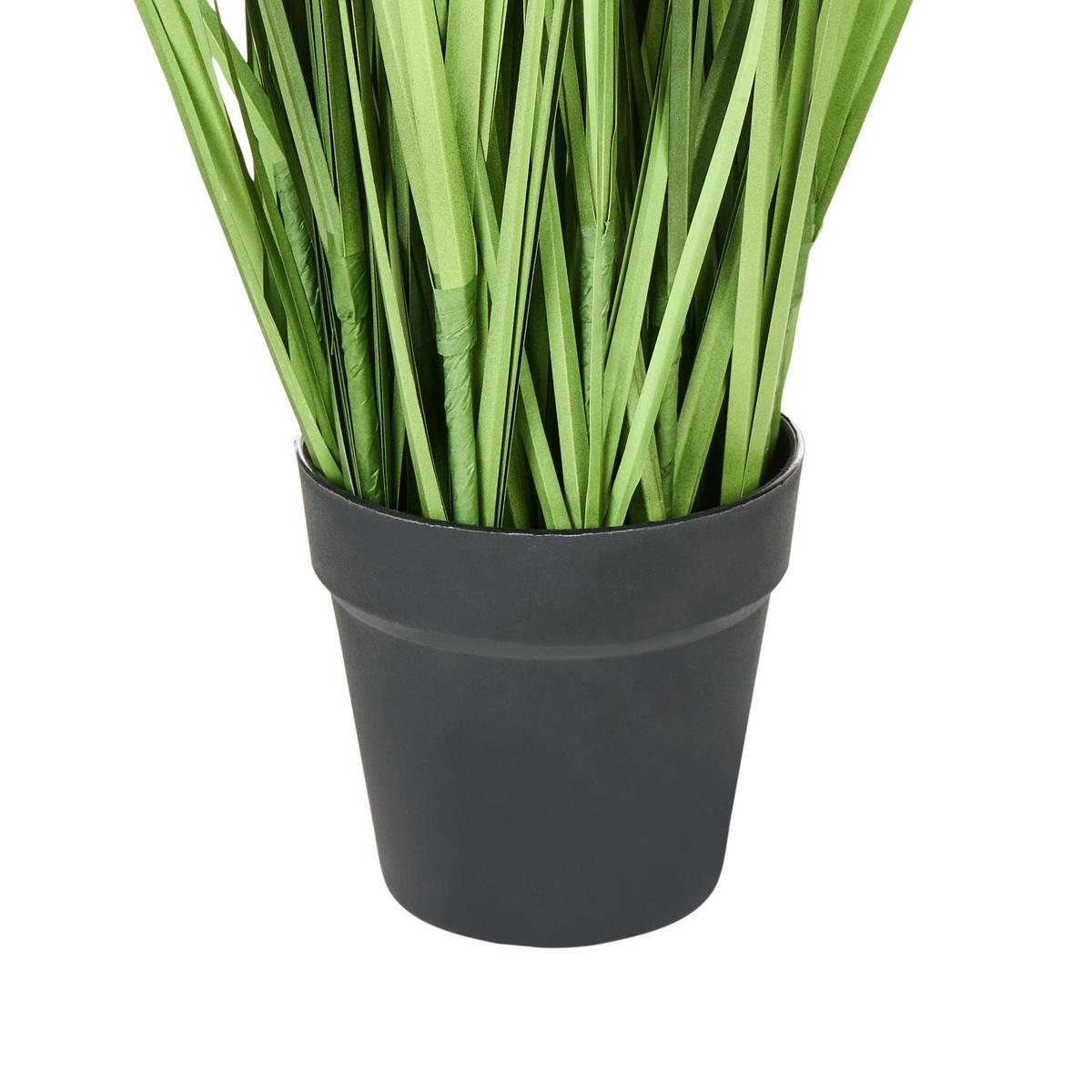 KUNSTPFLANZE 130 cm Grün Pampas Grass - Schwarz/Weiß, Kunststoff (130cm) - Beliani