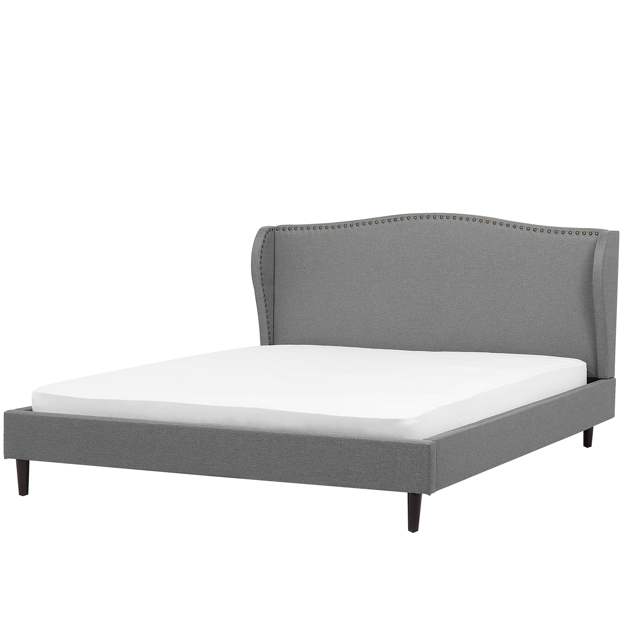 POLSTERBETT 160/200cm Grau Colmar - Grau, Textil (160/200cm) - Beliani