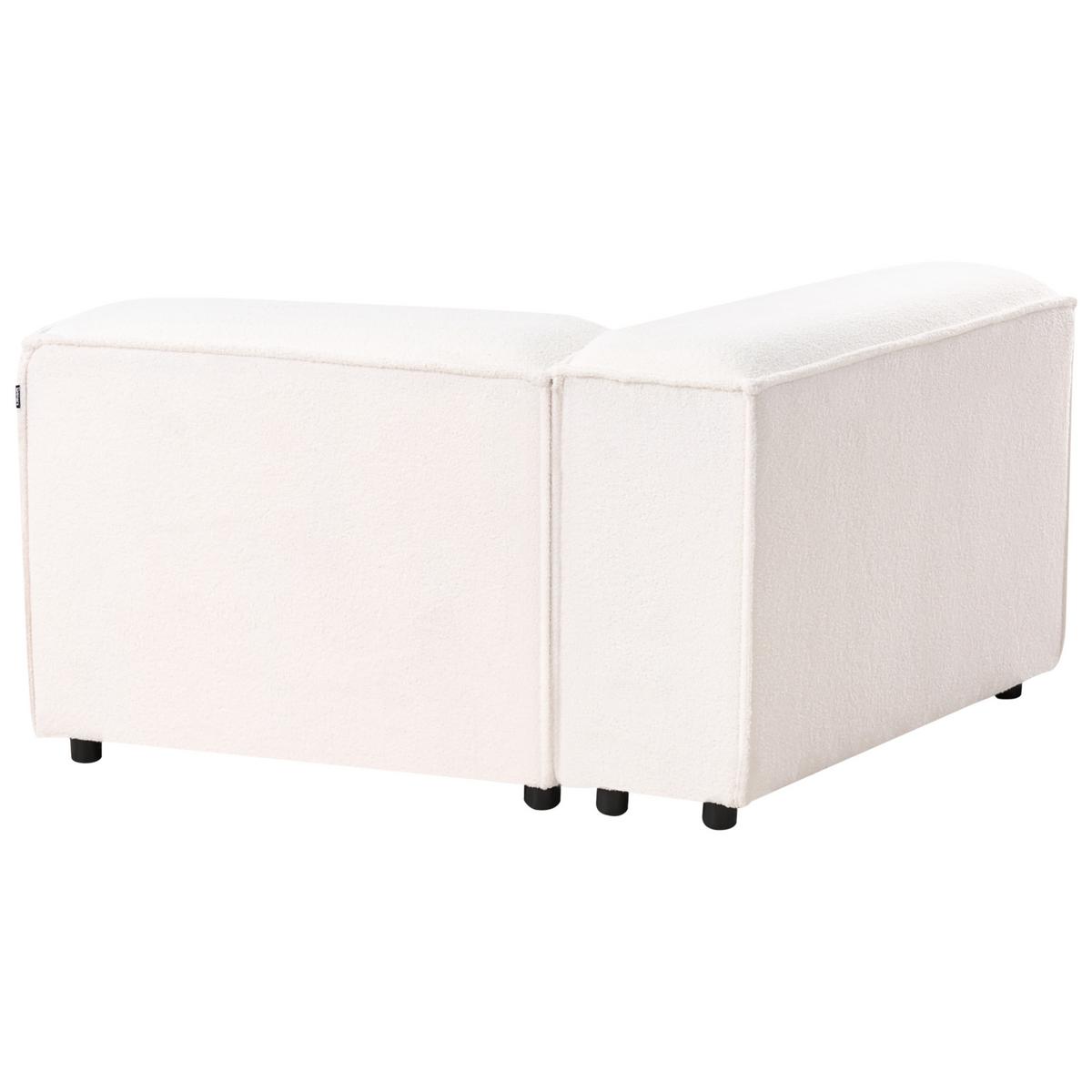 ECKMODUL Bouclé Cremeweiß Ardal - Creme, Textil (119/68/119cm) - Beliani