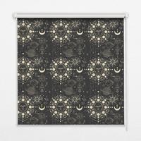 INNENROLLO - Fensterrollo - Rollo - 80x180 cm - Kosmos - Schwarz, Kunststoff (80/180/0.5cm) - TULUP