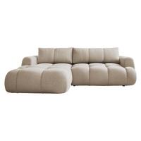 ECKSOFA Mitto, Seite: Links - Beige/Schwarz, Holz/Kunststoff (270/173cm) - MIRJAN24