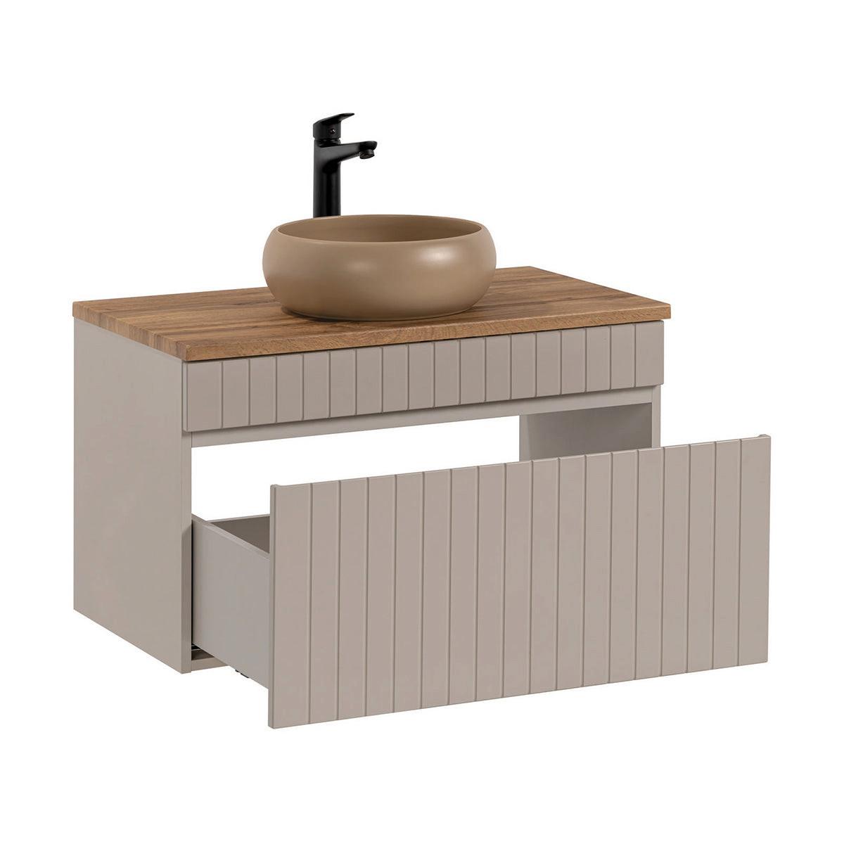WASCHTISCH 80.4cm Zelie Kaschmir - Beige, Holzwerkstoff (80.4/48/46cm) - Petits-meubles