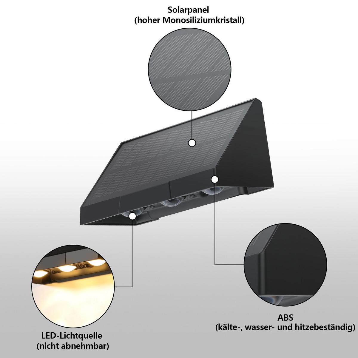 WANDLEUCHTE KYPH 5.7/5/14 cm （2er-set） - Schwarz, Metall (5/7/14cm) - ZMH