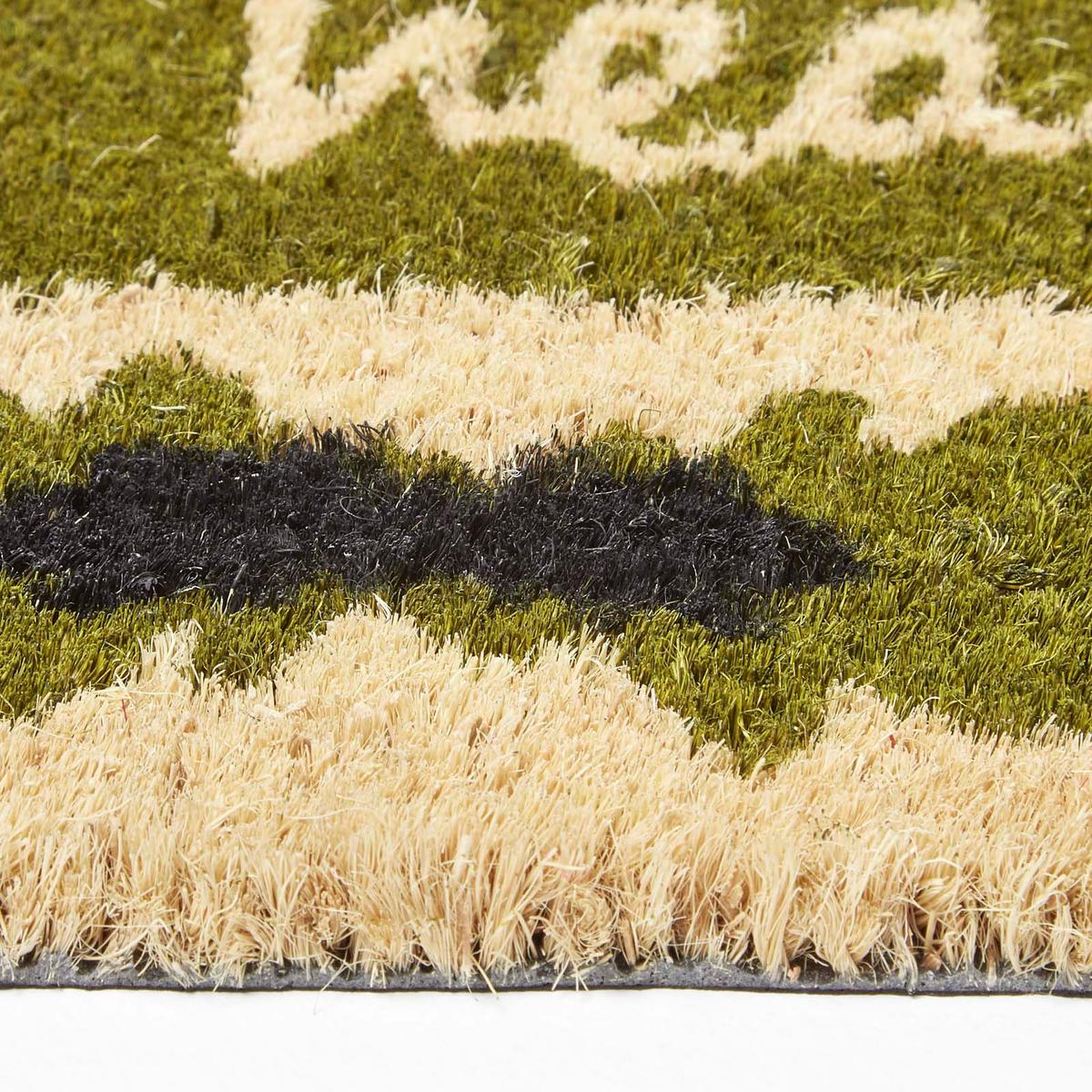FUSSMATTE Home is where the heart is, Kokosfaser 40/70 cm - Grün, Naturmaterialien (40/70cm) - Homescapes
