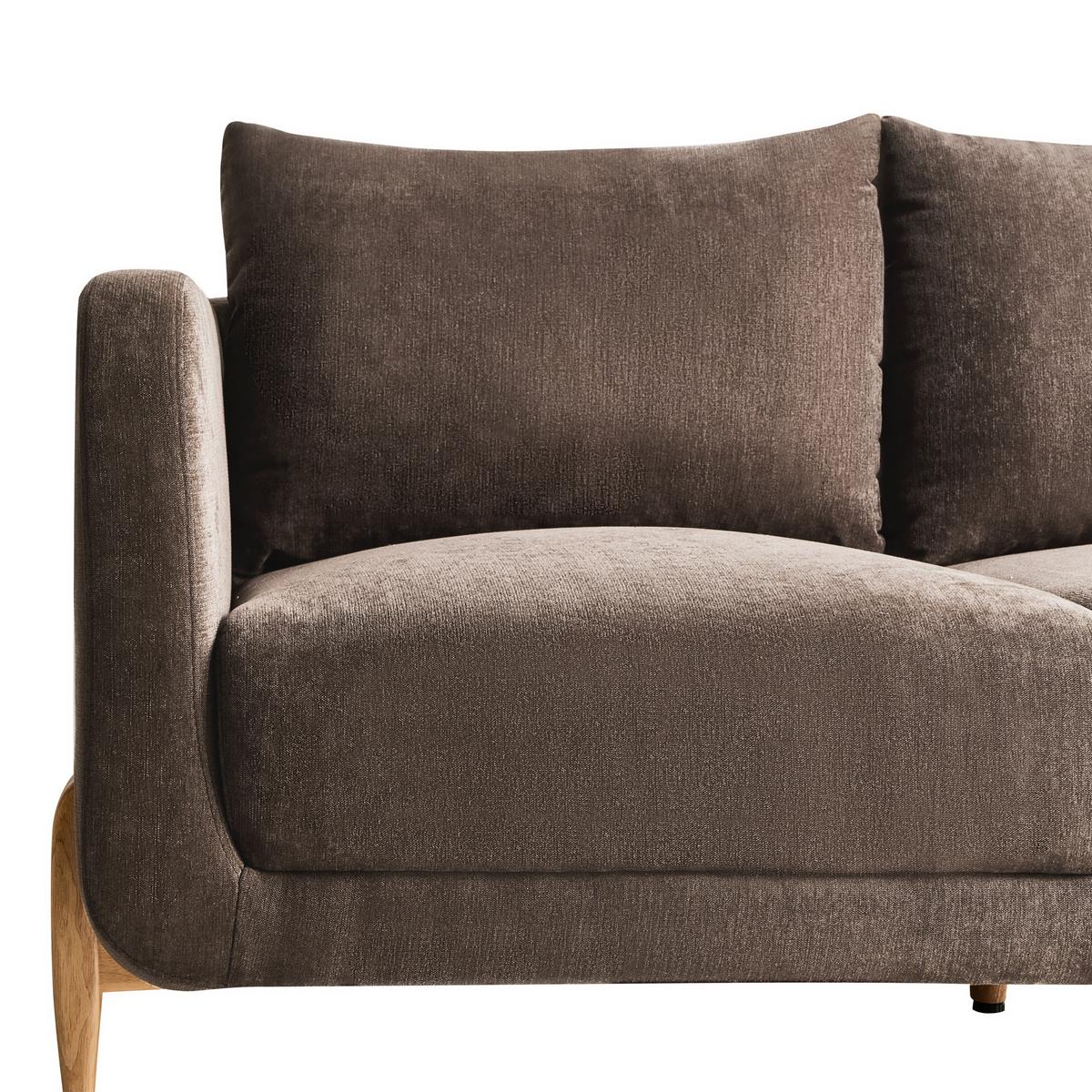 2-SITZER-SOFA Chenillegewebe Dunkelbraun Gimo - Dunkelbraun, Textil (149/83/80cm) - Beliani