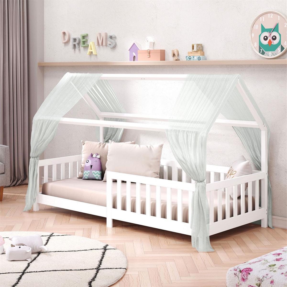HAUSBETT NINA 90x200 cm weiß - Weiß, Holz (96/135/206cm) - IDIMEX