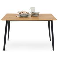 ESSTISCH NORA Eiche - Eichefarben, Holzwerkstoff/Metall (80/120/75cm) - IDIMEX
