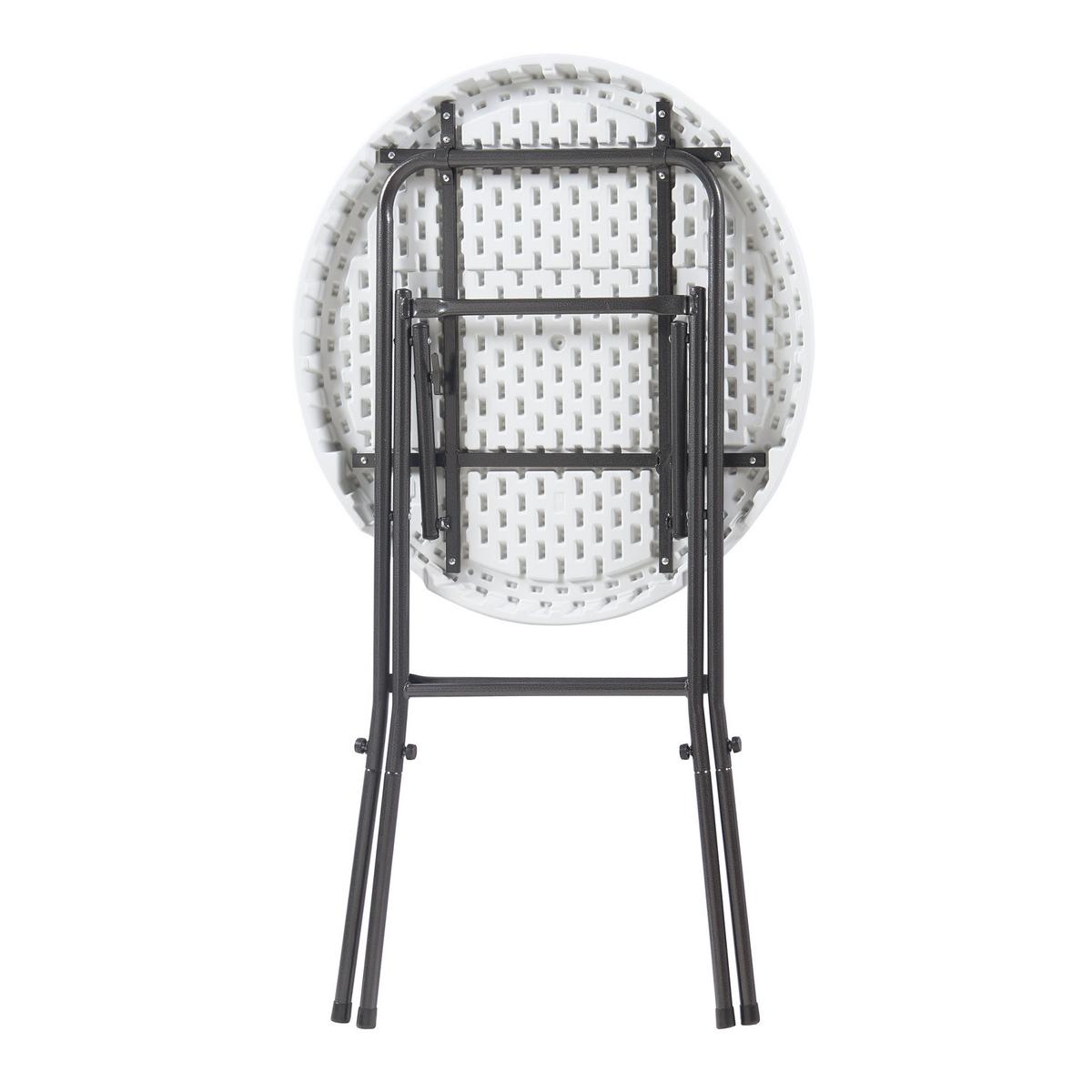 KLAPPTISCH Ljusnarsberg - Weiß, Kunststoff/Metall (80/80/110cm) - [en.casa]