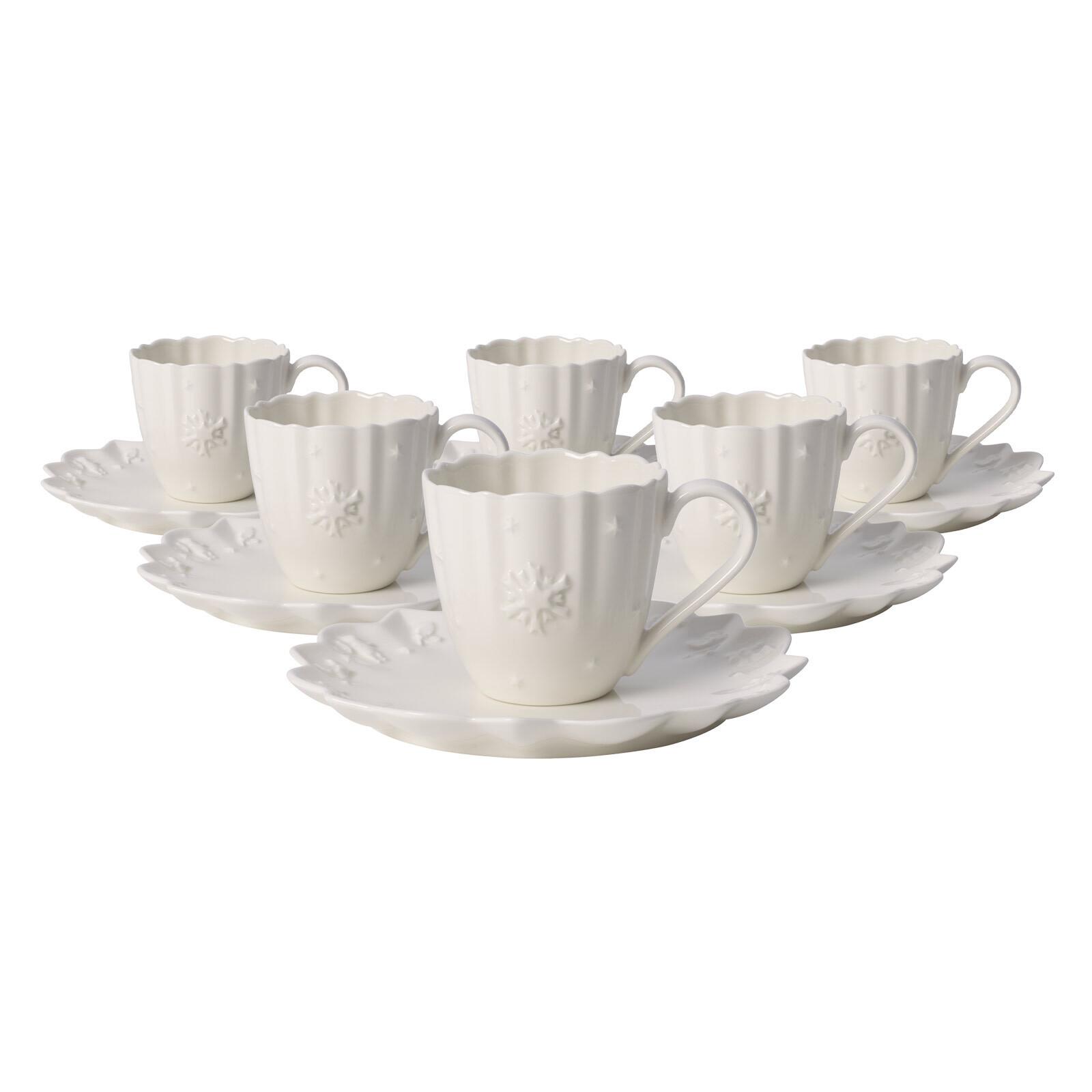 TASSEN MIT UNTERTASSEN Toy's Delight Royal Classic weiß 180 ml 6er Set - Weiß, Keramik (18.5/9.7/18.5cm) - Villeroy & Boch